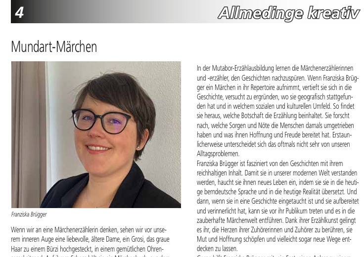 Beitrag über mich im Allmedinger 2026